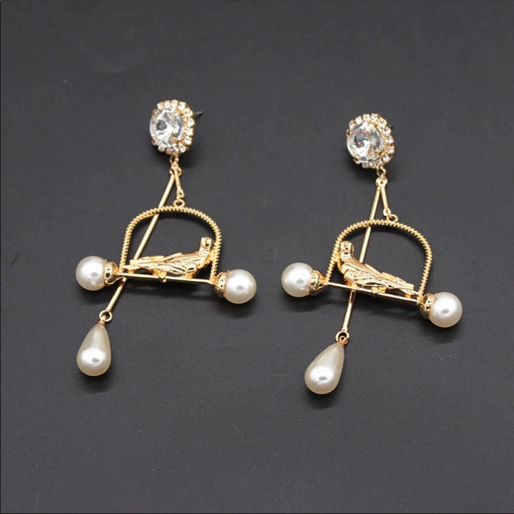 Birdcage massive piercing earrings
